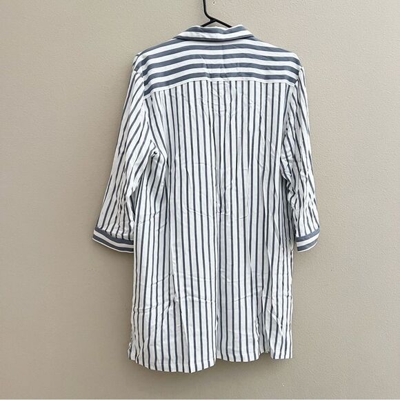 Pretty little you London NWT night shirt pajamas small 4-6 gray striped - Picture 2 of 4